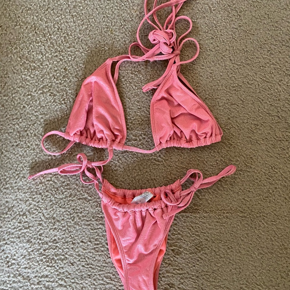 Pink Triangle Bikini Set